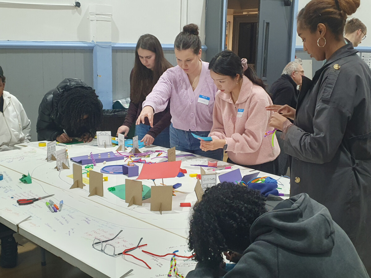 Students lead their group in the co-design task at Multigenerational Places: Sheffield. 