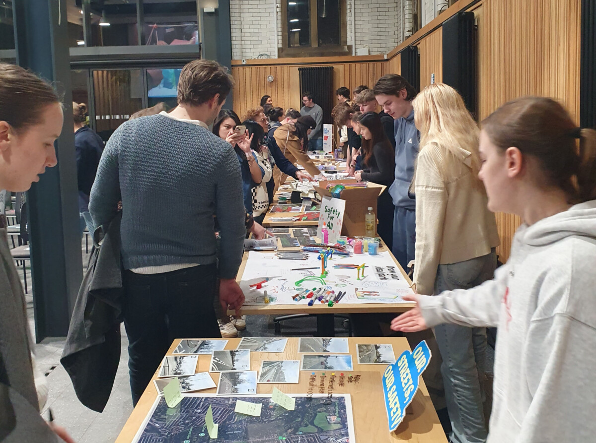 Students sharing their design engagement activities at Multigenerational Places: Newcastle.